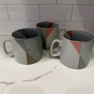 Hearth & Hand Tri-Color Ceramic Mugs